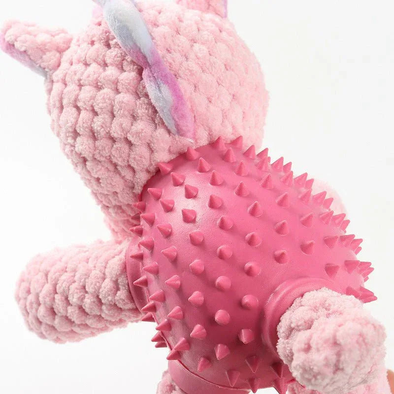 Jouets à mâcher en peluche pour chiens : paresseux, licorne