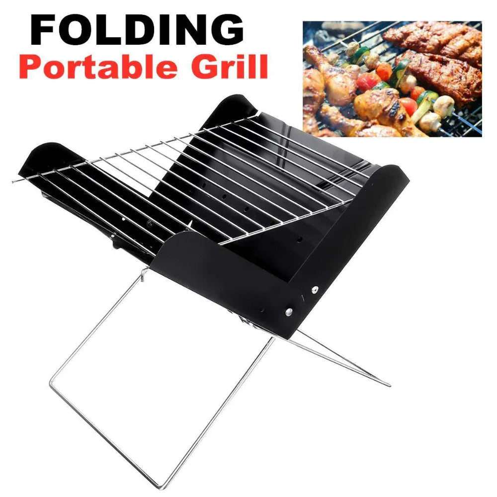 Tragbarer klappbarer Edelstahl-Campinggrill