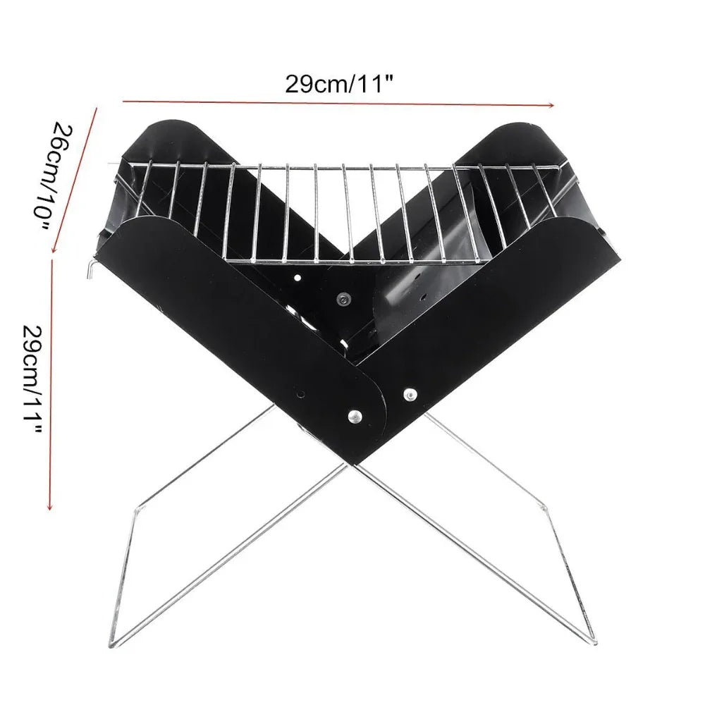 Tragbarer klappbarer Edelstahl-Campinggrill