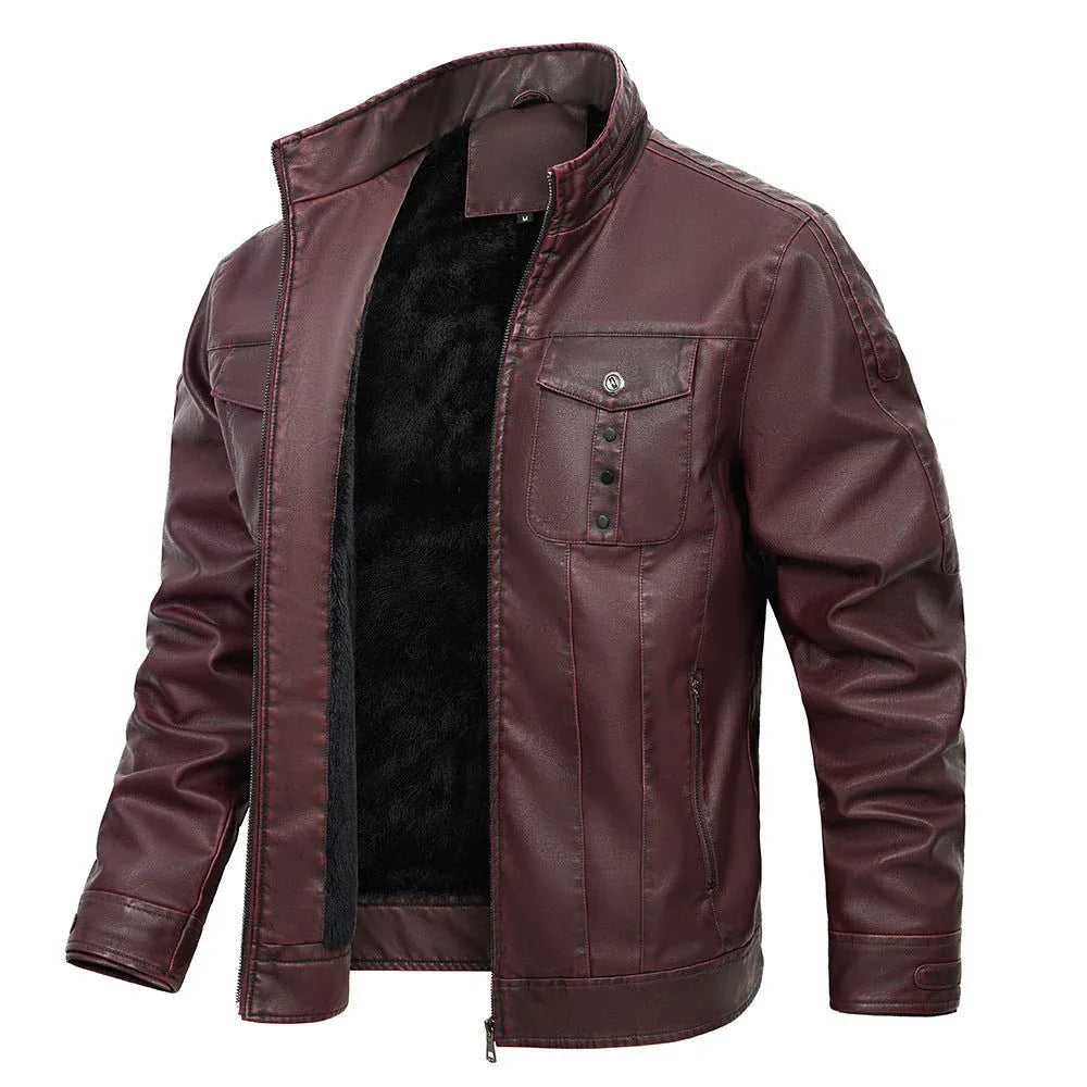 PU-Lederjacke für Herren (Frühling und Herbst)