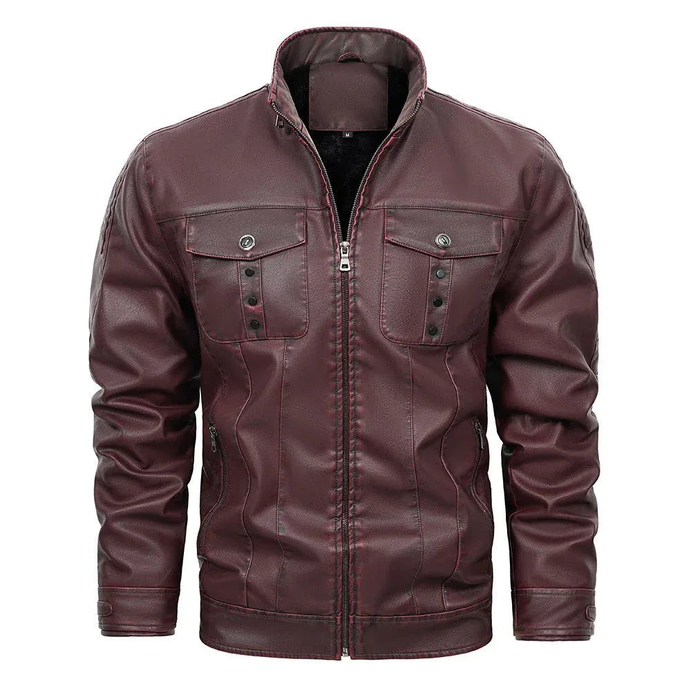 PU-Lederjacke für Herren (Frühling und Herbst)