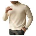 Pull col roulé en pure laine homme thermique coupe slim