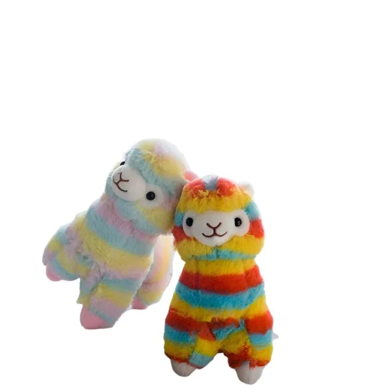 Jouets en peluche poupée alpaga animaux en peluche arc-en-ciel