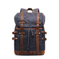 Retro Leder & Canvas Rucksack für Herren