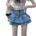 Mini-jupe courte en jean pour femme