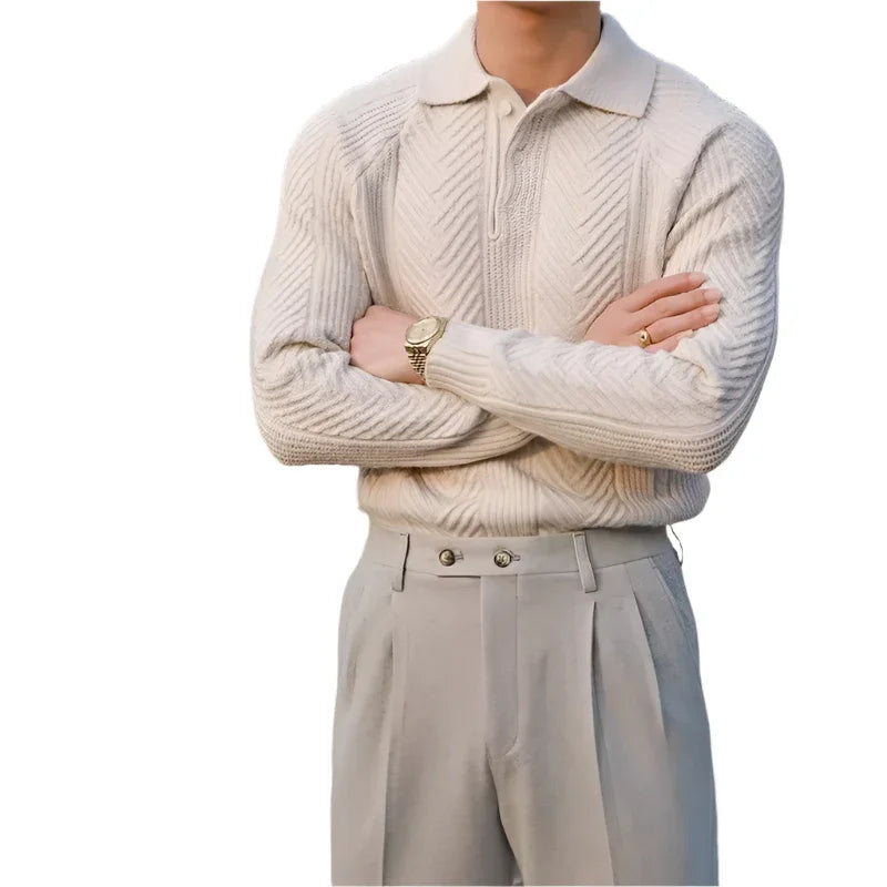 Chandails en polyester coupe ajustée pour hommes