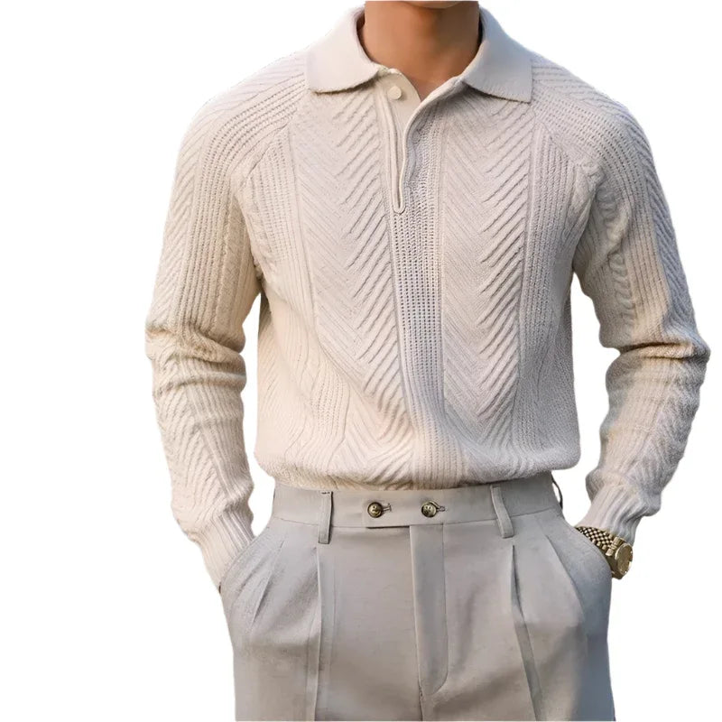 Chandails en polyester coupe ajustée pour hommes