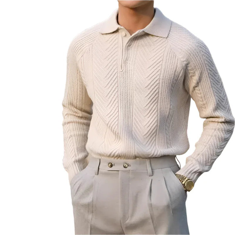 Chandails en polyester coupe ajustée pour hommes