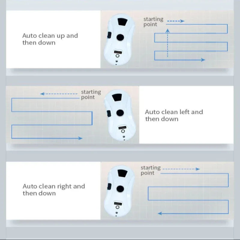 Robot de nettoyage de vitres intelligent et automatique avec pulvérisation d'eau