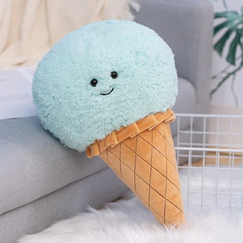 Lächelndes Eiswaffelkissen Plüschtier