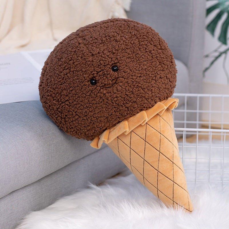 Lächelndes Eiswaffelkissen Plüschtier