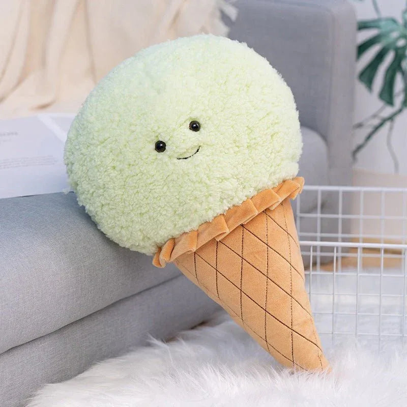 Lächelndes Eiswaffelkissen Plüschtier