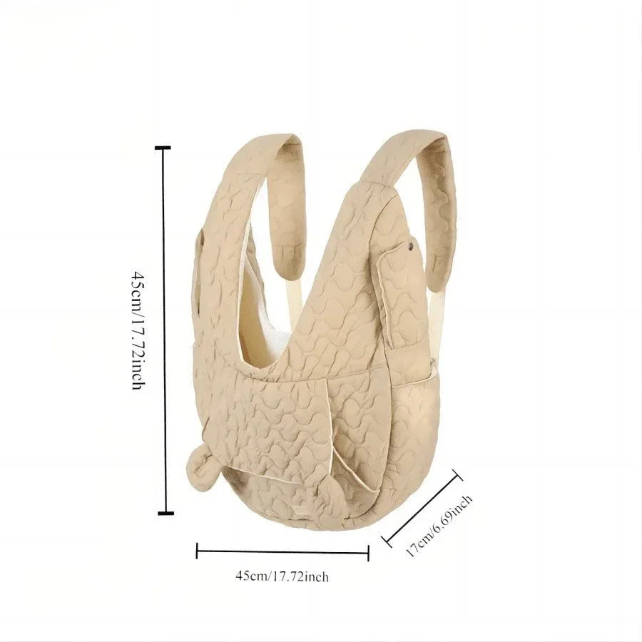 Sac de transport ventral souple, confortable et grande capacité pour animaux de compagnie (chat, chien)