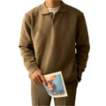 Pull décontracté uni polyvalent pour homme