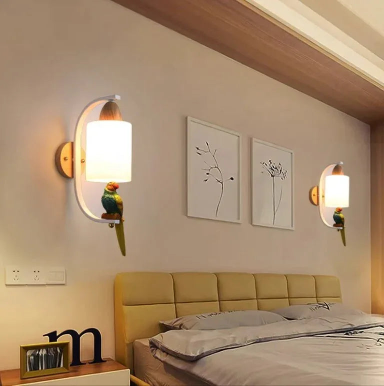 Massivholz Nachttischlampe Minimalistische Kreative Persönlichkeit Wohnzimmer Hintergrundwand Treppenhaus Flurleuchten