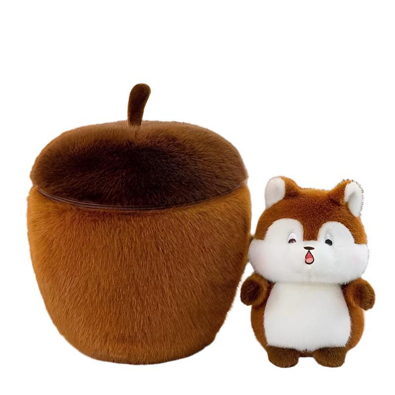 Eichhörnchen-Plüschtier mit Eichel