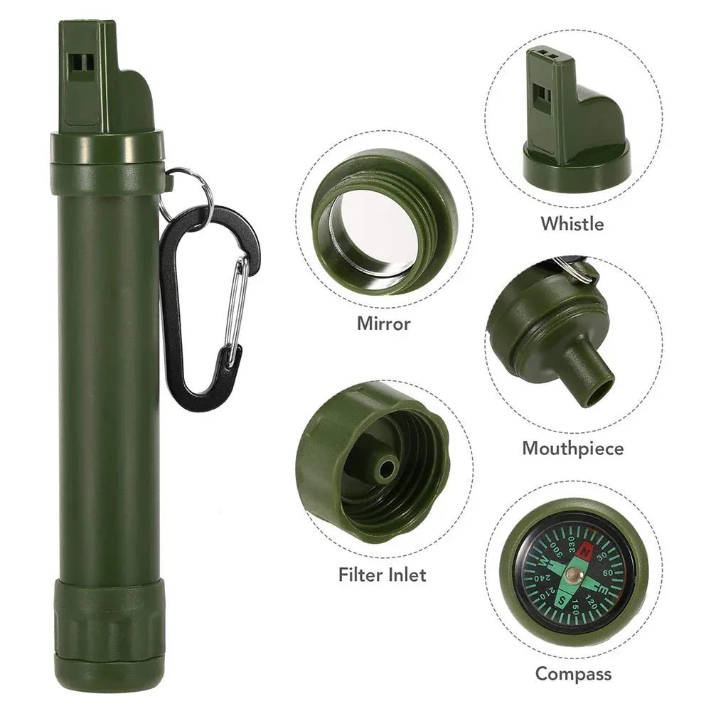 Filtre purificateur d'eau de survie pour le camping et la randonnée