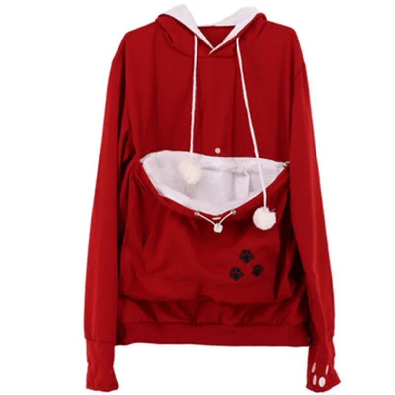 Chandails à capuchon unisexes pour animaux de compagnie avec grande pochette confortable pour les amoureux des chats