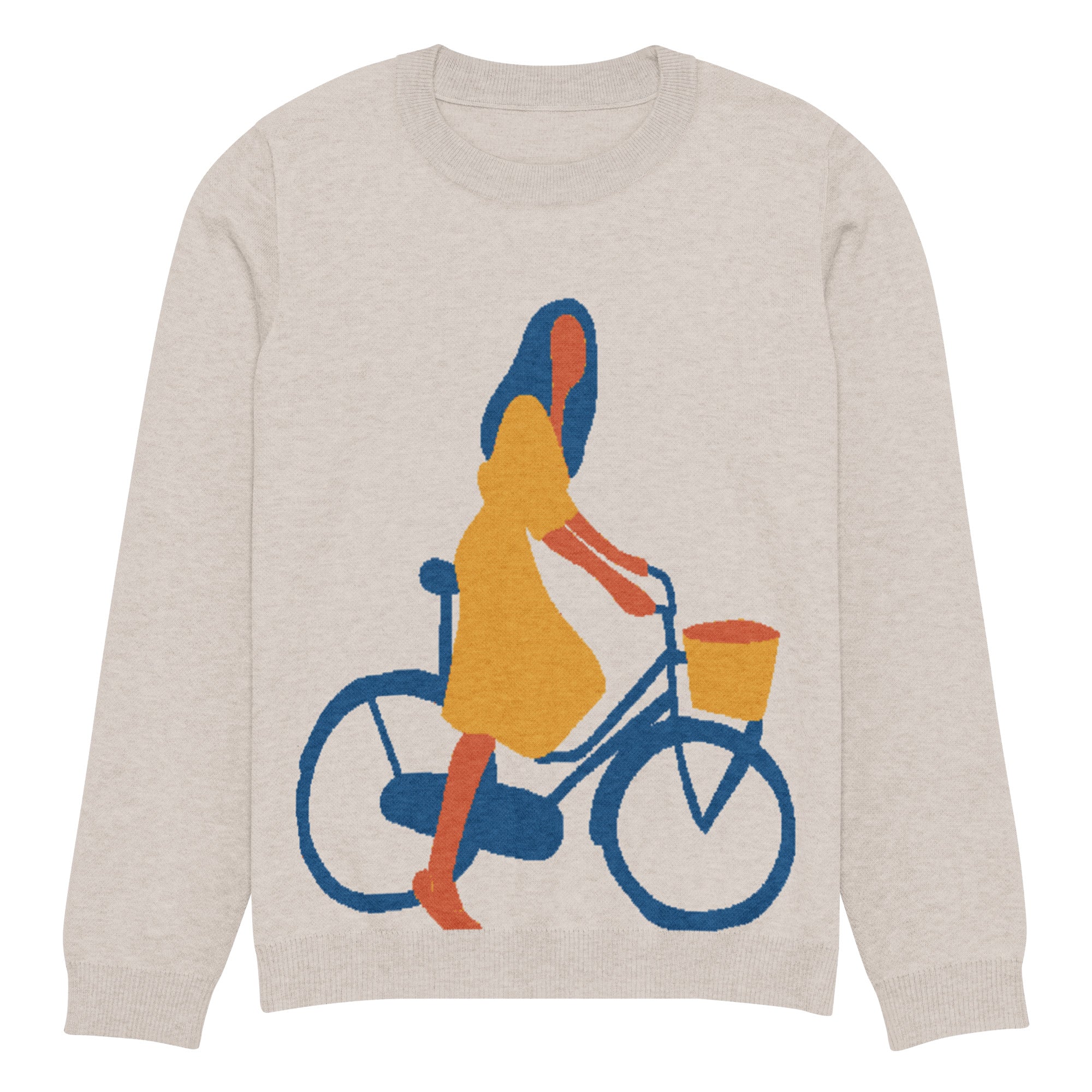 Knitted crew neck sweater