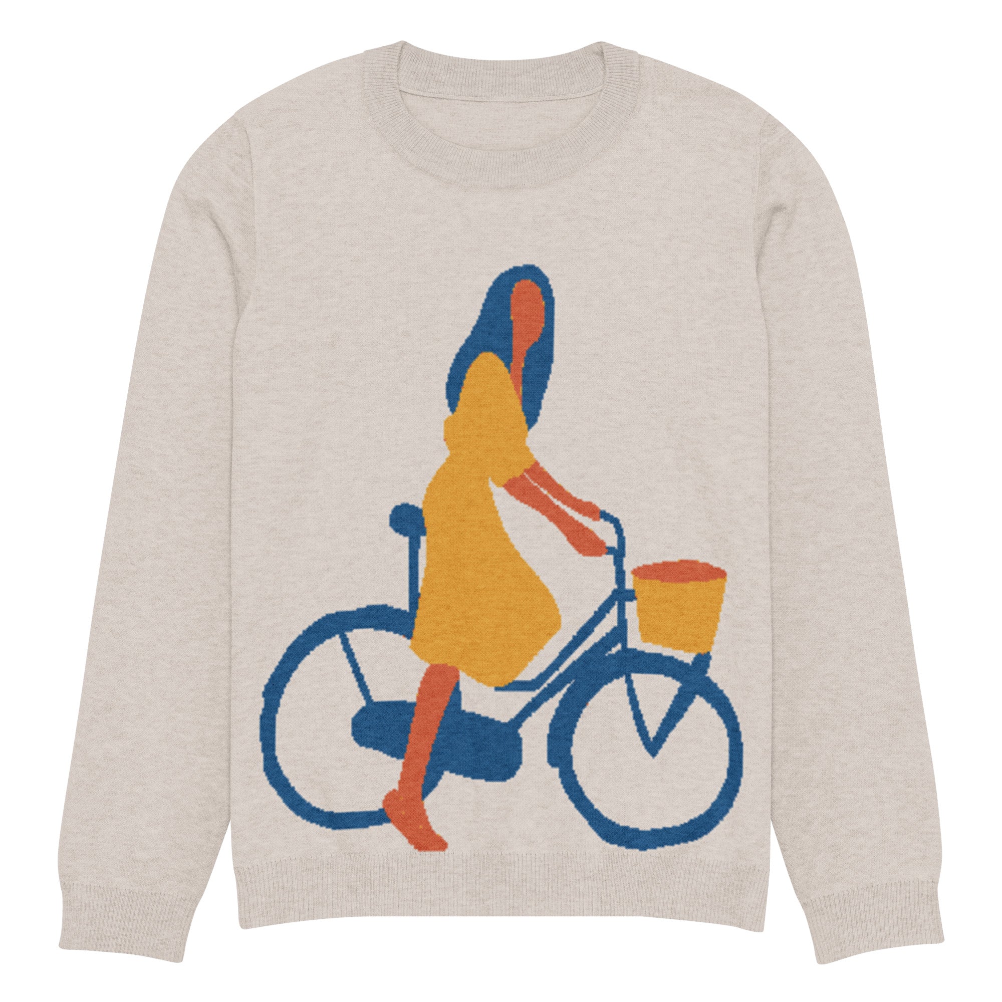 Knitted crew neck sweater