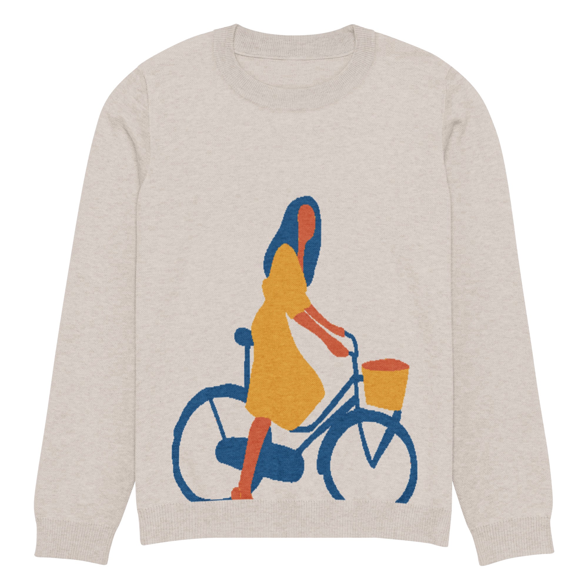 Knitted crew neck sweater