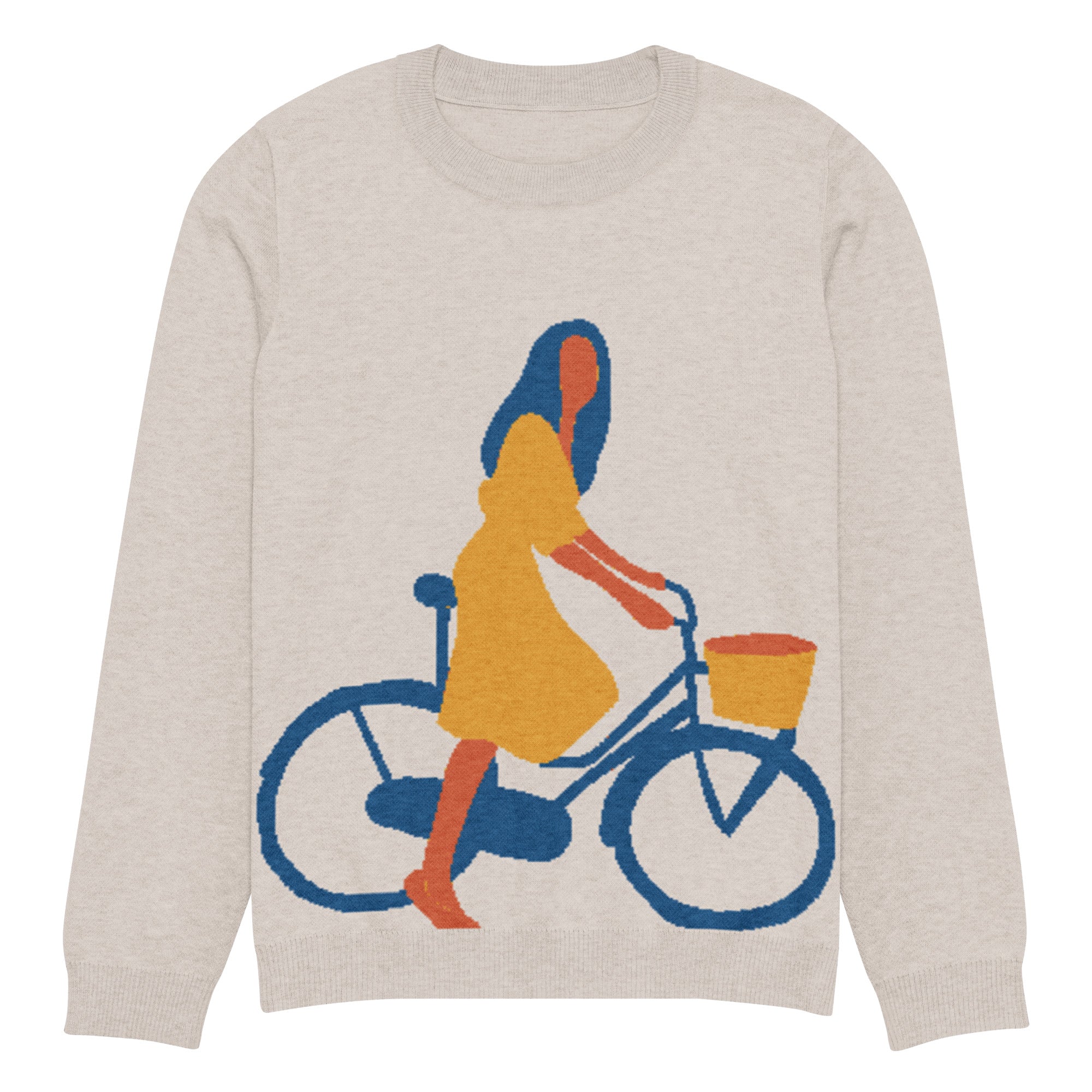 Knitted crew neck sweater