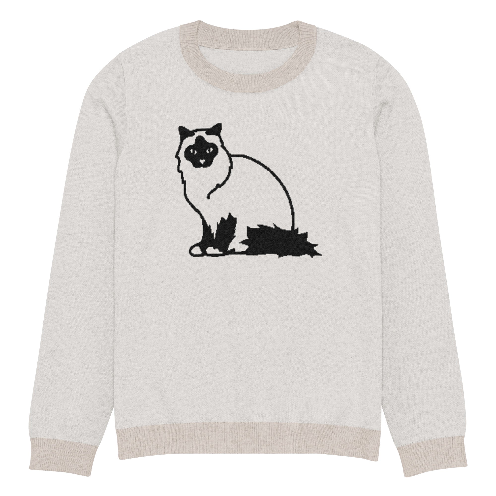 Knitted crew neck sweater