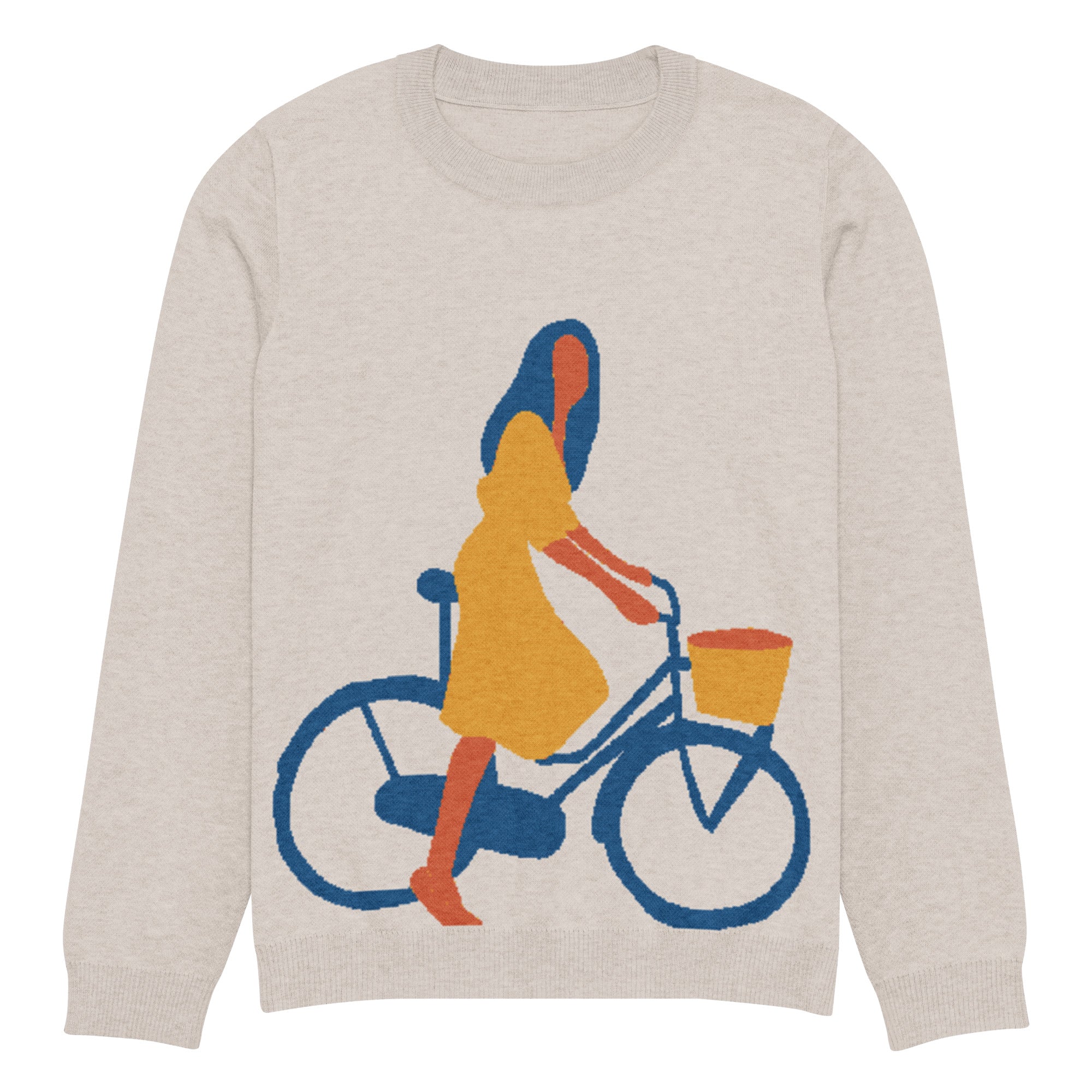 Knitted crew neck sweater