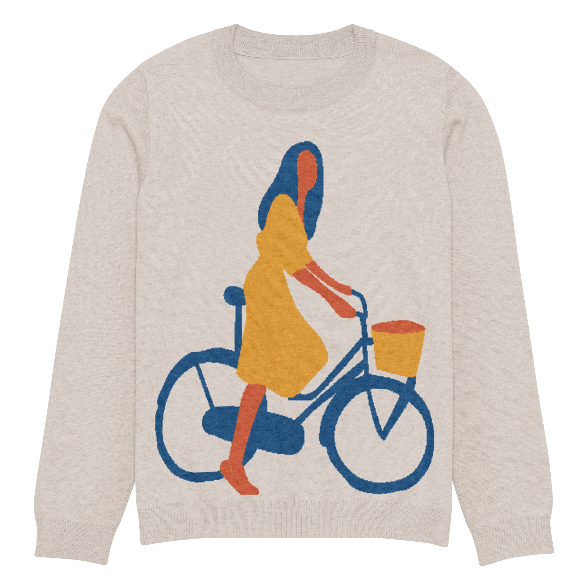Knitted crew neck sweater