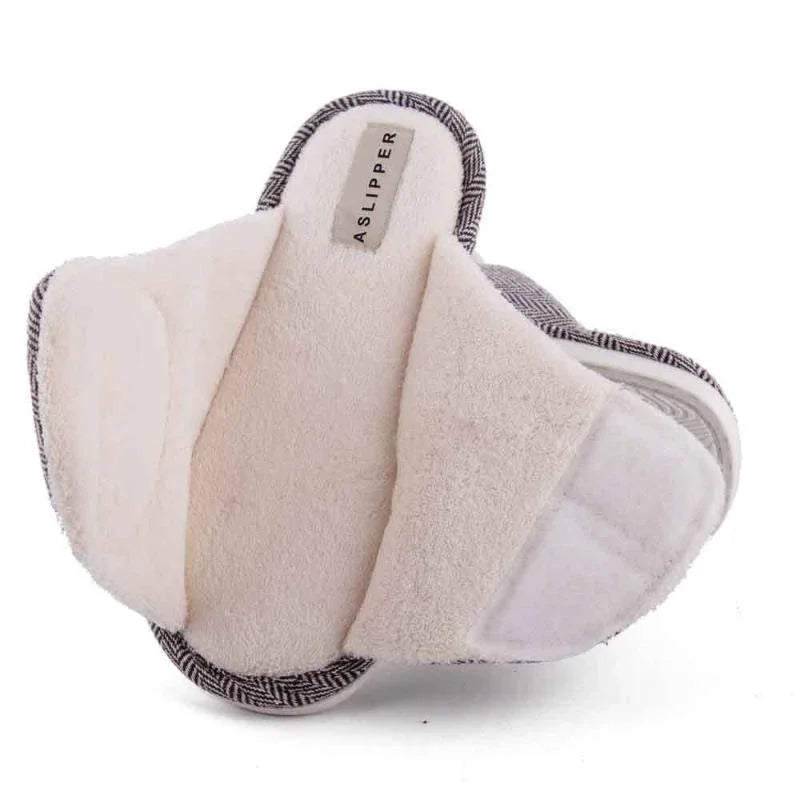 Pantoufles d'intérieur et d'extérieur unisexe à fermeture Velcro réglable