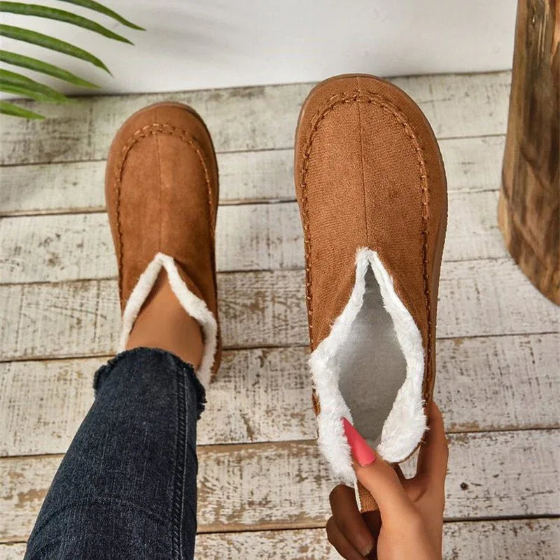 V-Cut Winter Schnee Plüsch Stiefeletten für Damen