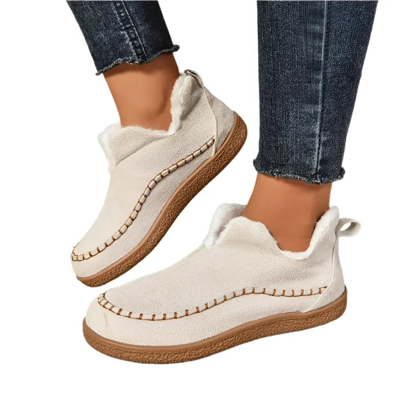 V-Cut Winter Schnee Plüsch Stiefeletten für Damen