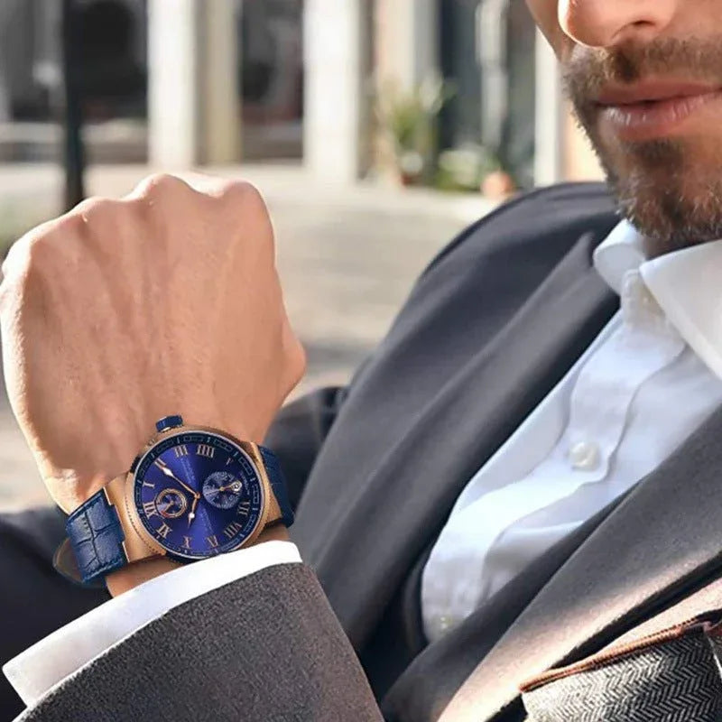 Wasserdichte leuchtende Herrenuhr aus Edelstahl