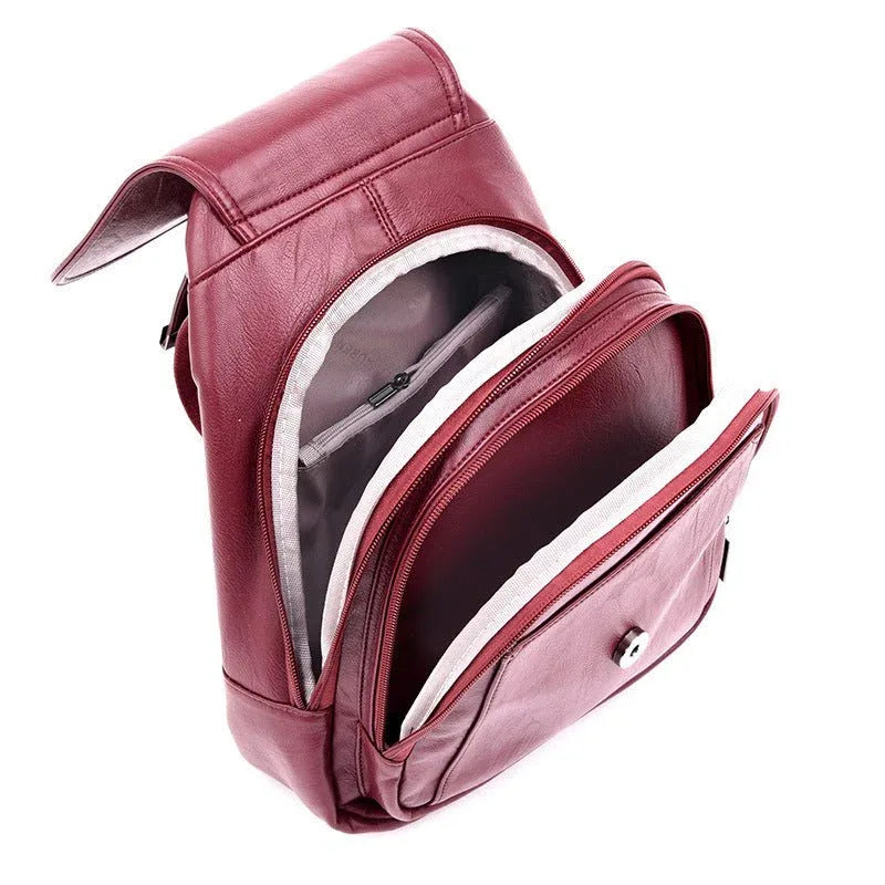 Sac à dos en cuir PU imperméable pour femme