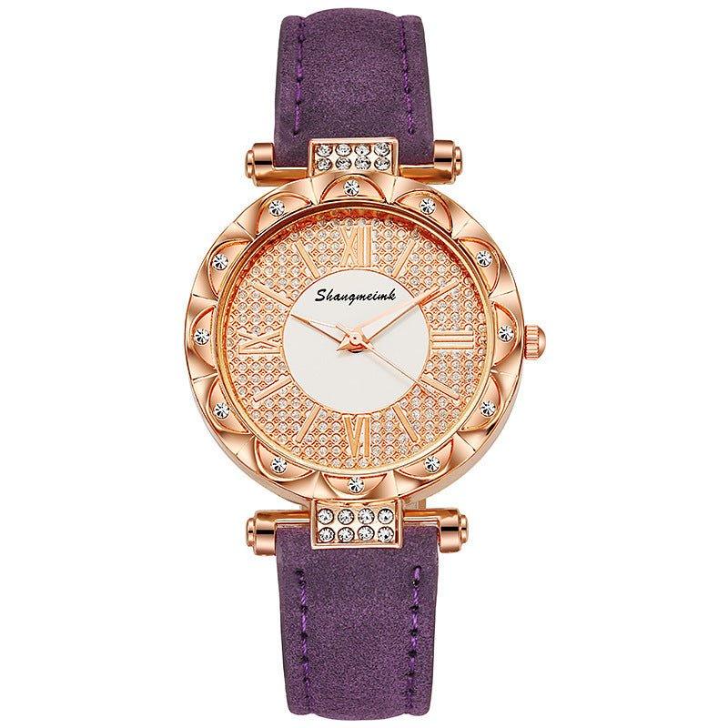 Damen Quarzuhr mit Diamantbesatz