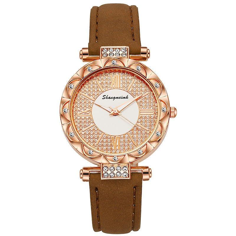 Damen Quarzuhr mit Diamantbesatz