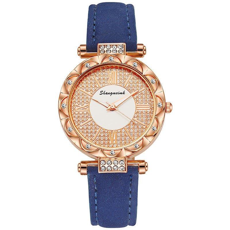 Damen Quarzuhr mit Diamantbesatz
