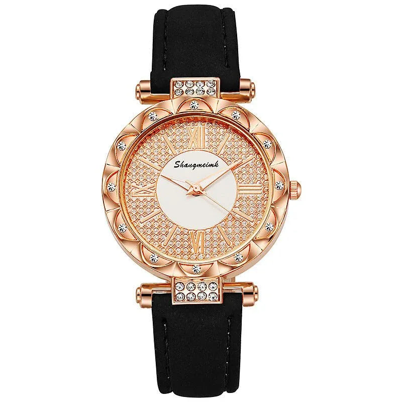 Damen Quarzuhr mit Diamantbesatz
