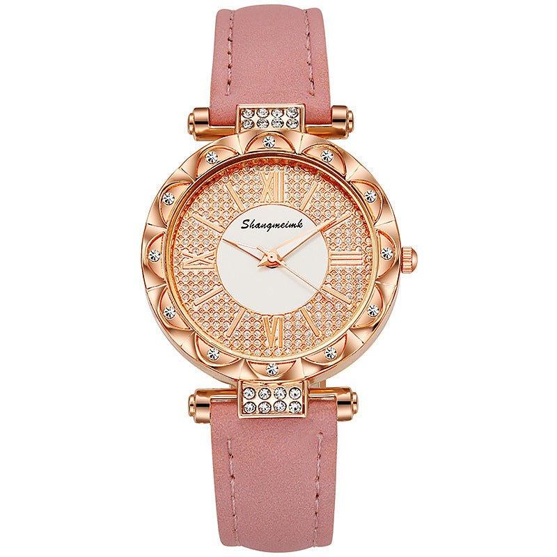 Damen Quarzuhr mit Diamantbesatz
