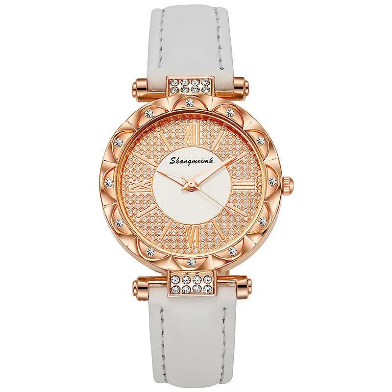 Damen Quarzuhr mit Diamantbesatz