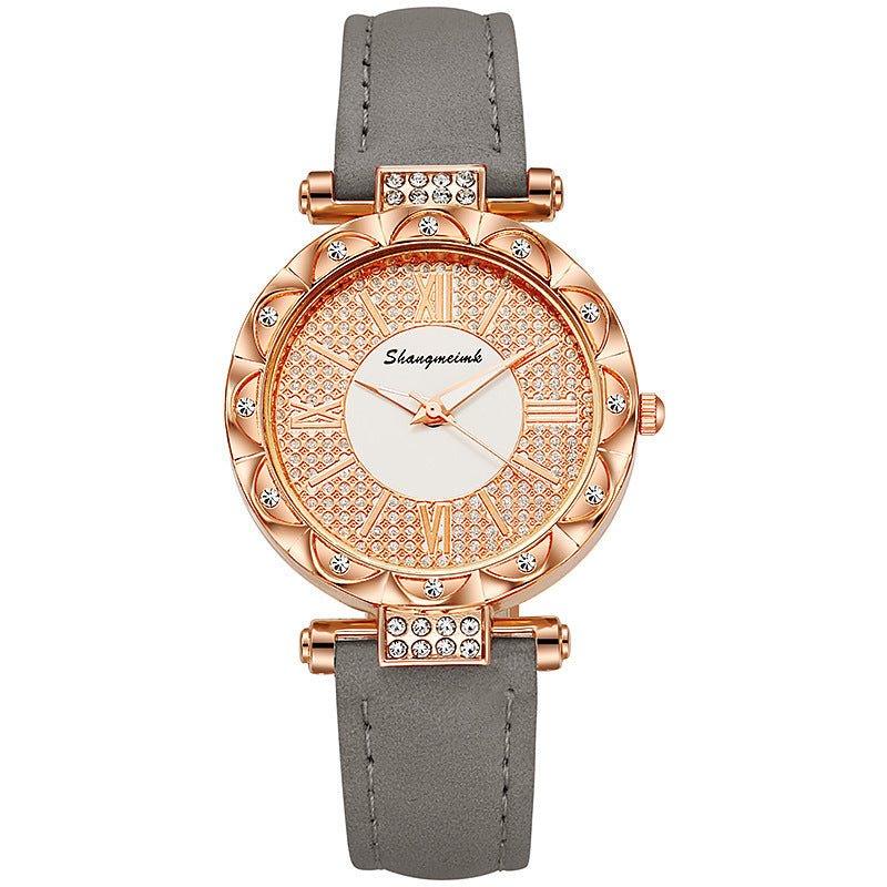 Damen Quarzuhr mit Diamantbesatz