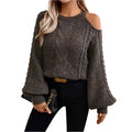 Damen Neuer Mode Persönlichkeits-Zopfstrickpullover