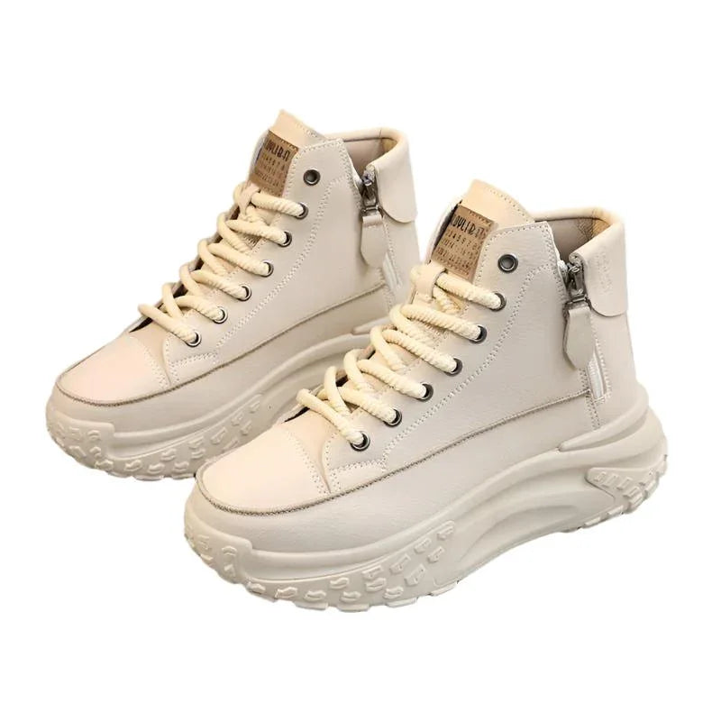Damen-Sneaker mit runder Zehenpartie, absatzerhöhend, Freizeitschuh