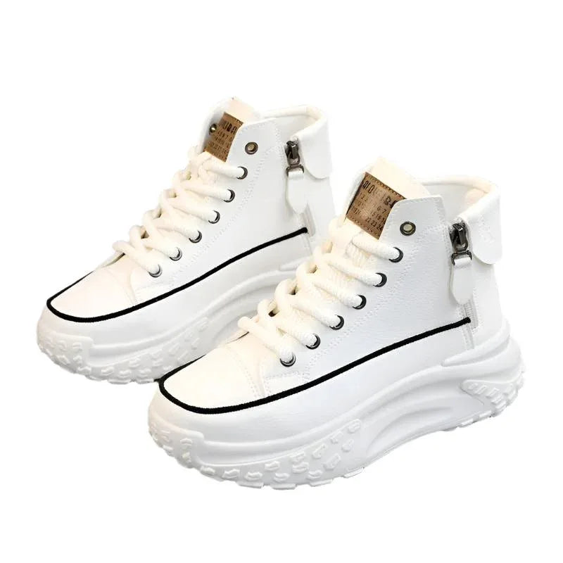 Damen-Sneaker mit runder Zehenpartie, absatzerhöhend, Freizeitschuh