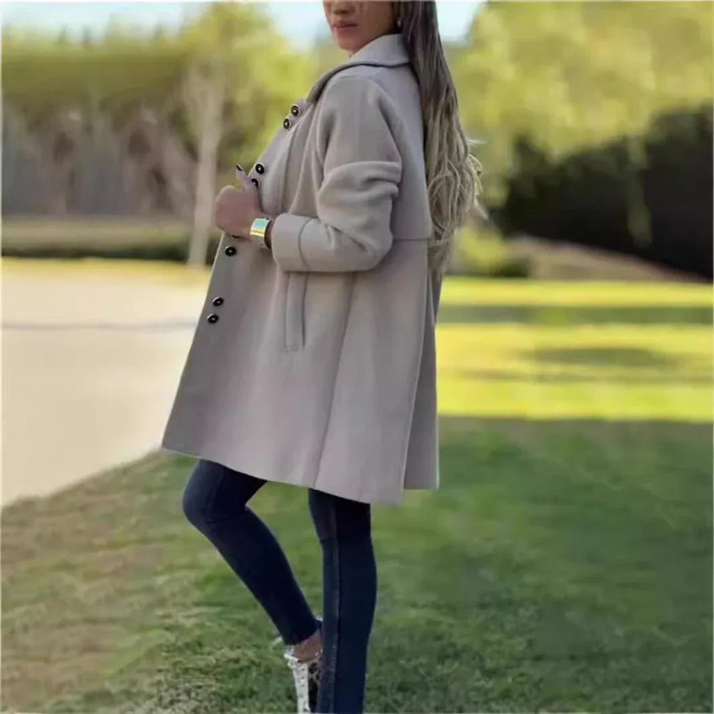 Damen Einreihige Fleece-Thermojacke