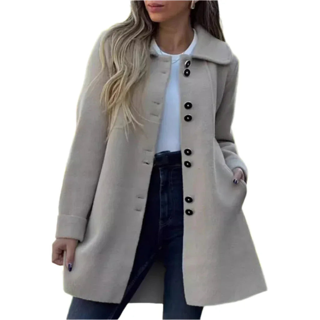 Damen Einreihige Fleece-Thermojacke
