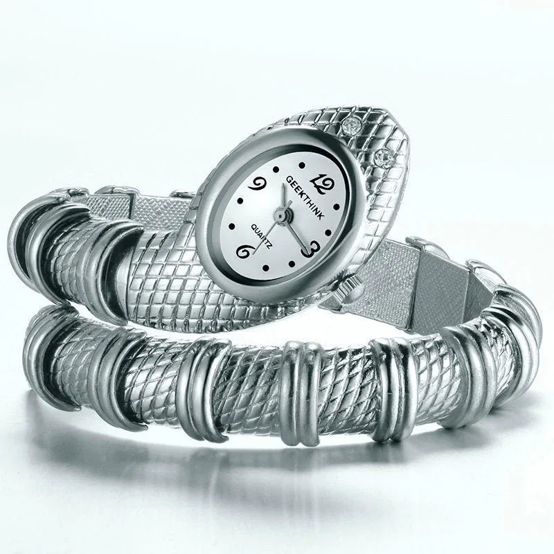 Montre-bracelet serpent pour femme