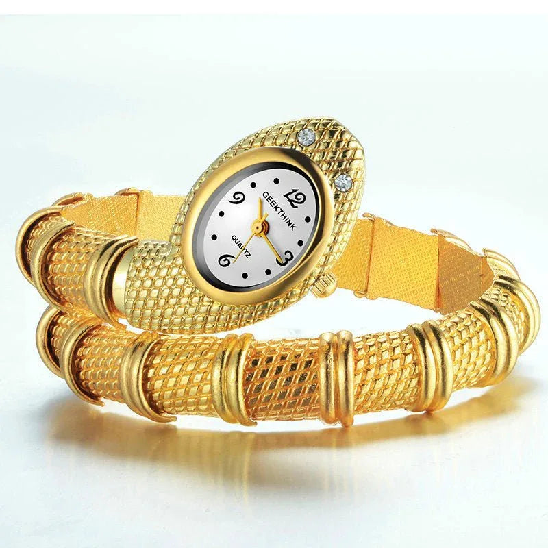 Montre-bracelet serpent pour femme