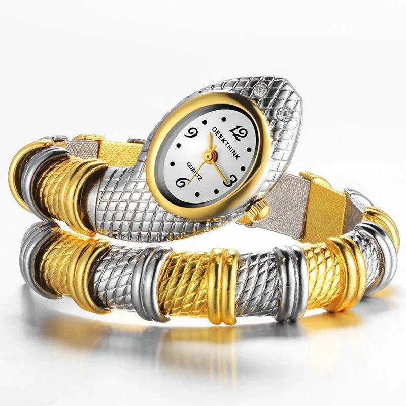 Montre-bracelet serpent pour femme