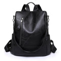 Sac à dos en cuir souple grande capacité pour femme avec multiples poches et bandoulière